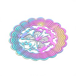201 Stainless Steel 3D Rotating Hanging Wind Spinner&nbsp;STAS-T064-94