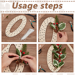 4Pcs Wood Wreath Boards&nbsp;DIY-FG0006-77A