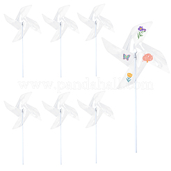 6Pcs DIY Craft PET Windmill&nbsp;DIY-CP0013-48A