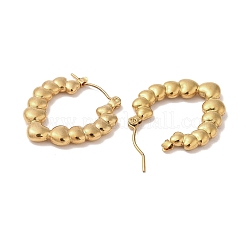 Heart 201 Stainless Steel Half Hoop Earrings for Women&nbsp;EJEW-G385-42G