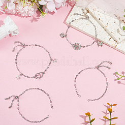 8Pcs 2.5MM 304 Stainless Steel Paperclip Chain Slider Bracelet Making&nbsp;STAS-SC0021-11