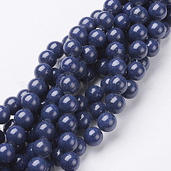 Natural Mashan Jade Round Beads Strands&nbsp;G-D263-4mm-XS09
