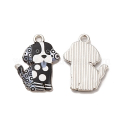 合金エナメル パンツ  鉛フリー＆カドミウムフリー  プラチナ  犬チャーム  ミックスカラー  21.5x16x2mm  穴：1.8mm&nbsp;ENAM-K067-49P