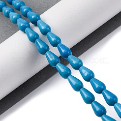 合成ハウライトビーズ連売り  ティアドロップ  染め  10x6~6.5mm  穴：1mm  約41個/連  16.14インチ（41cm）&nbsp;G-F783-D01-01