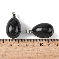 天然苔瑪瑙のペンダント  304ステンレススチール製のスナップ式留め具が付いた卵型チャーム  ステンレス鋼色  33~34.5x19.5~20.5mm  穴：7x4mm&nbsp;GG-K002-08A-22