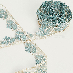 6Yards Polyester Wavy Lace Trim Ribbon&nbsp;SRIB-GF0001-45C