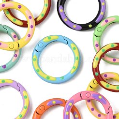 14Pcs Spray Painted Alloy Spring Gate Rings&nbsp;FIND-FS0004-58