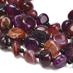 Natural Dragon Veins Agate Beads Strands&nbsp;GG-L001-I01-01D