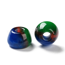 樹脂の大きな穴のヨーロッパのビーズ  コーン  グリーン  10.5x14.5x14.5mm  穴：5mm&nbsp;RESI-U009-03A-02