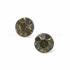 模造台湾アクリルラインストーン尖底カボション  多面カット  ダイヤモンド  ダークオリーブグリーン  5x4mm&nbsp;GACR-A003-5mm-29