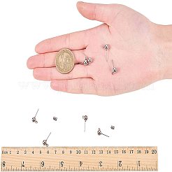 304ステンレススチールスタッドピアス金具  17x9x6mm&nbsp;STAS-PH0018-68P