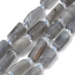 天然石ラブラドライトビーズ連売り  多面カット  コラム  シードビーズで  9~11x4.5~5.5x4.5~5.5mm  穴：0.8mm  約33個/連  15.35''（39センチメートル）&nbsp;G-C270-K19-01
