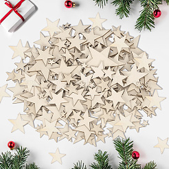 200Pcs 4 Styles Unfinished Wood Chips&nbsp;WOOD-CN0001-31