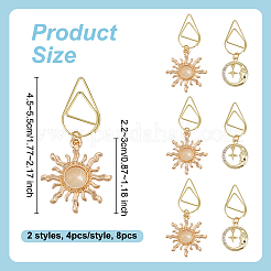 8Pcs 2 Style Metal Paper Clips&nbsp;AJEW-OC00035