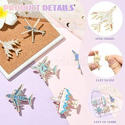 6Pcs 6 Styles Airplane Enamel Pins&nbsp;JEWB-CJ0002-99