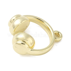 合金ペンダント  ラックめっき  ヘッドセット  ゴールドカラー  34x29.5x14mm  穴：3.5mm&nbsp;FIND-L025-13G