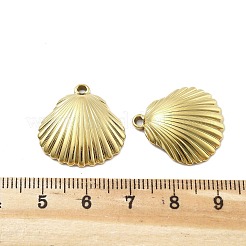 304ステンレスペンダント  イオンプレーティング（ip）  海洋性動物  シェル形状  22x20.5x4.5mm  穴：1.6mm&nbsp;STAS-D302-23K-G