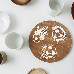 描画ツールプラスチック製図面型板テンプレート  スクラップブック、布地、タイル、床、家具、木材の塗装用  長方形  サッカー  29.7x21cm&nbsp;DIY-WH0396-676