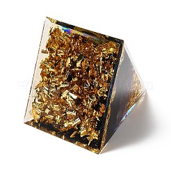 オルゴナイトピラミッド樹脂エネルギー発生器  ホームオフィスのデスク装飾用にレイキアメジストチップが入っています  ホルスの目  50x50x50mm&nbsp;G-PW0007-081B