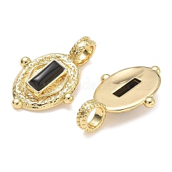 Rack Plating Brass Pave Cubic Zirconia Pendants&nbsp;CU-CBA01AA-04G