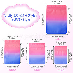 ペット用ジッパーバッグ 100種類 4個  長方形  グラデーションカラー  サクランボ色  99~150x70~105x0.1mm  25個/スタイル&nbsp;OPP-TA0001-19C