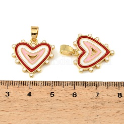 Brass Enamel Pendants&nbsp;KK-CBA9175-13G