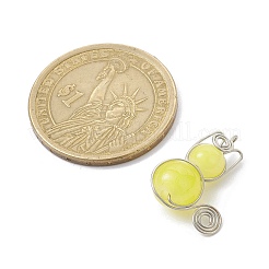 Imitation Jade Glass Bead Pendants&nbsp;PALLOY-JF02479