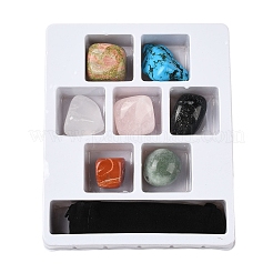 7Pcs Nuggets Chakra Natural & Synthetic Mixed Gemstone Tumbled Polished Stones Collections&nbsp;AJEW-Q152-02