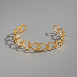 Hollow 304 Stainless Steel Cuff Bangles for Women&nbsp;QQ2164