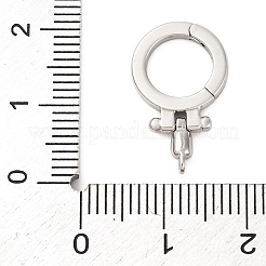 304ステンレススチールツイスタークラスプ  リング  ステンレス鋼色  19.5x12x2mm  穴：1.2mm  内径：8mm&nbsp;STAS-S187-01P