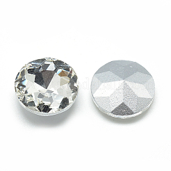 Pointed Back Glass Rhinestone Cabochons&nbsp;RGLA-T029-8mm-01