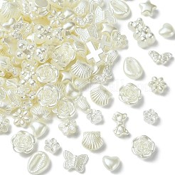 300個 15スタイル ABS模造パールビーズ  混合図形  11~16x9~15x5~8mm  穴：1.5~2.5mm  20個/スタイル&nbsp;FIND-CJ0011-14