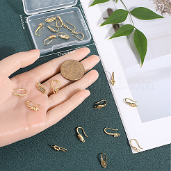 12 Pairs 6 Style Brass Micro Pave Clear Cubic Zirconia Earring Hooks&nbsp;ZIRC-BBC0002-23