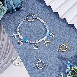 6個 3スタイル 304ステンレススチール スプリングリング留め金  リング  ミックスカラー  2個/スタイル&nbsp;STAS-UN0024-89