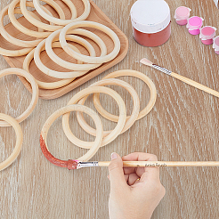 Unfinished Schima Wood Rings for DIY Accessories&nbsp;WOOD-WH0002-65C