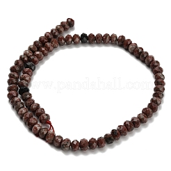 ナチュラルレッドセサミジャスパービーズ連売り  多面カット  ロンデル  8x5.5mm  穴：1.2mm  約69個/連  15.16''（38.5センチメートル）&nbsp;G-Z111-A47