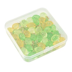 レモンアクリルパーツ36色3個  304ステンレススチール製丸カン付き  ミックスカラー  22mm  穴：2.5mm  12個/カラー&nbsp;PALLOY-FS00059-02