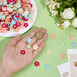 120色の花糸編みアップリケ6個  ポリエステル コンピューター刺繍 布 縫い付け 布パッチ  ミックスカラー  15x2mm  20個/カラー&nbsp;DIY-MA0006-85