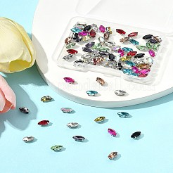 80Pcs 10 Colors Sew on Rhinestone&nbsp;RGLA-FS0001-18