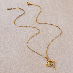 Vintage 304 Stainless Steel Glass Eye of Ra Pendant Necklaces for Women&nbsp;LS-EQ3909
