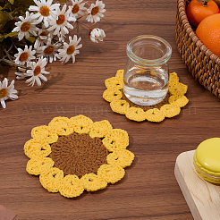 2Pcs Cotton Macrame Cup Mats&nbsp;AJEW-DJ0001-90