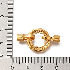 925 Sterling Silver Micro Pave Clear Cubic Zirconia Fold Over Clasps&nbsp;STER-M018-02G