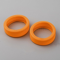 シリコン製荷物用ホイールプロテクターカバー  リング  オレンジ  53x13.5mm  内径：40mm&nbsp;FIND-WH20019-248A
