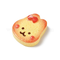 かわいい不透明樹脂カボション  模造クッキー  兎  23.5x20.5x7.5mm&nbsp;RESI-G106-02C