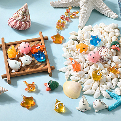 20Pcs 10 Styles Ocean Theme Resin Pendants&nbsp;RESI-SC0006-39