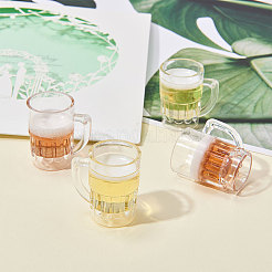 樹脂チャーム  模造食品  ループなし  DIYペンダント作り用  コップを飲む  ミックスカラー  33x30.5x23mm  穴：1.6mm  8個/セット&nbsp;RESI-CJ0001-29