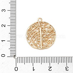 真鍮チャーム  質感のある丸いチャーム  18KGP本金メッキ  21x18.5x2mm  穴：1.5mm&nbsp;KK-D263-01G-06