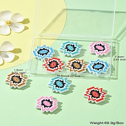 10 個 5 色のシリコン焦点ビーズ  DIYの看護ネックレス用  ミックスカラー  28x29x8mm  穴：2mm  2個/カラー&nbsp;SIL-CJ0001-57