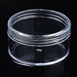 カラムポリスチレンビーズ貯蔵容器  ジュエリービーズ用小さなアクセサリー  透明  6.9x3.6cm  内径：6.1のCM&nbsp;CON-N011-026