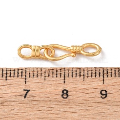 真鍮製のフックの留め金  ラックめっき  長持ちメッキ  カドミウムフリー＆鉛フリー  24KGP本金メッキ  23mm&nbsp;KK-C157-62G